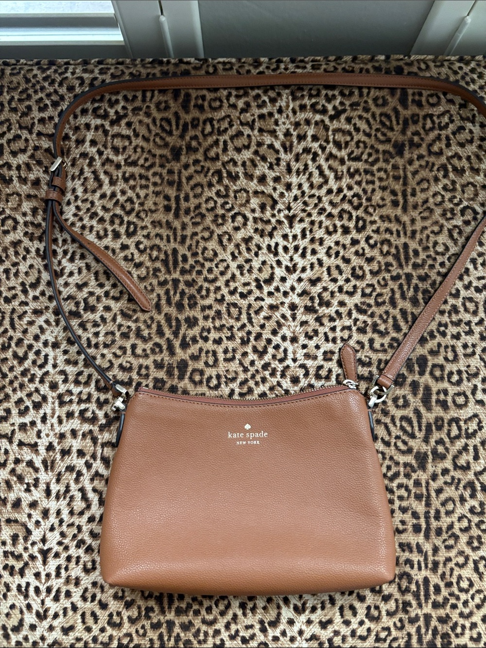 kate spade tan pebble leather crossbody